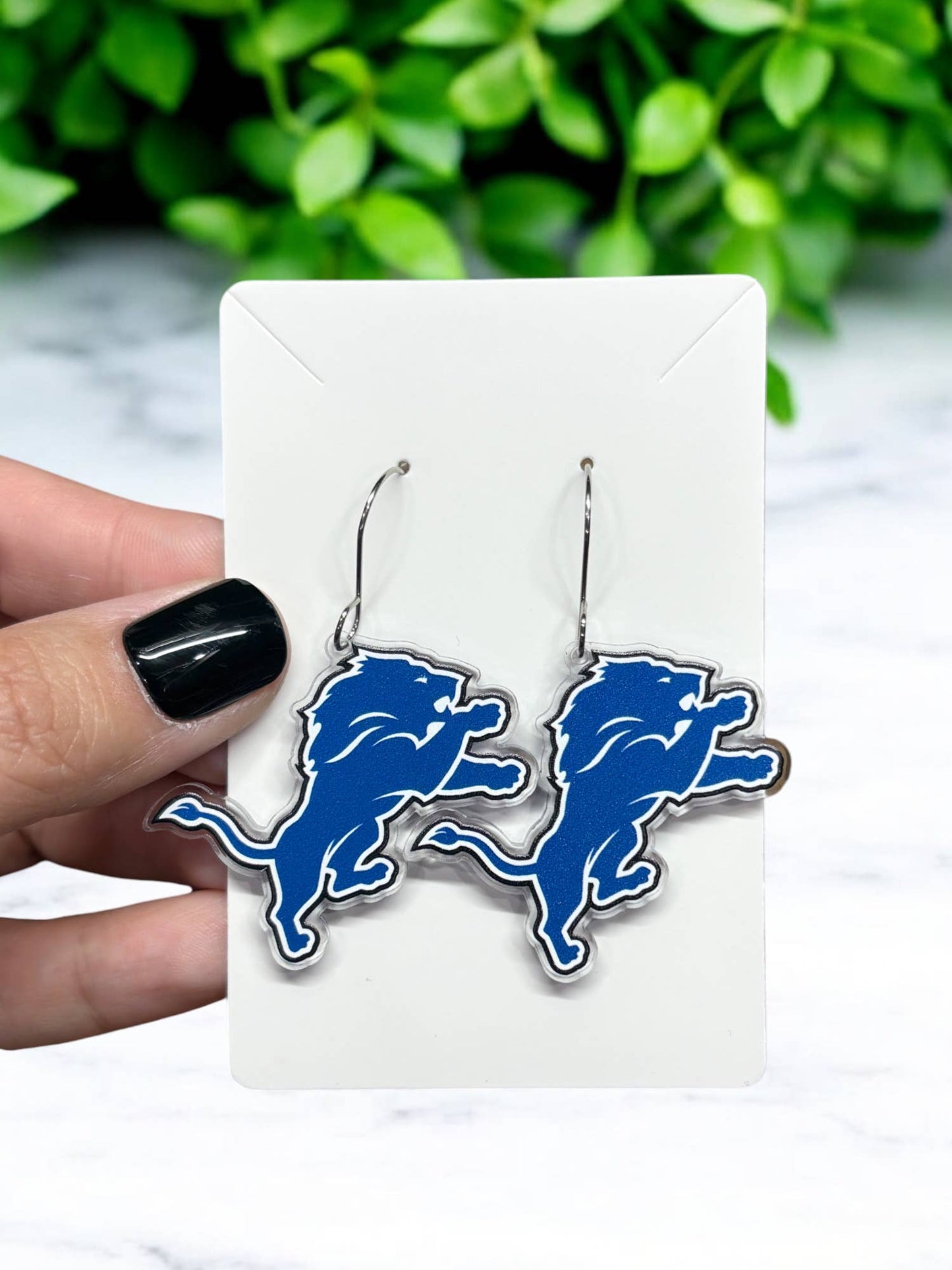 Lions Earrings, Game Day Jewelry, Football Earrings