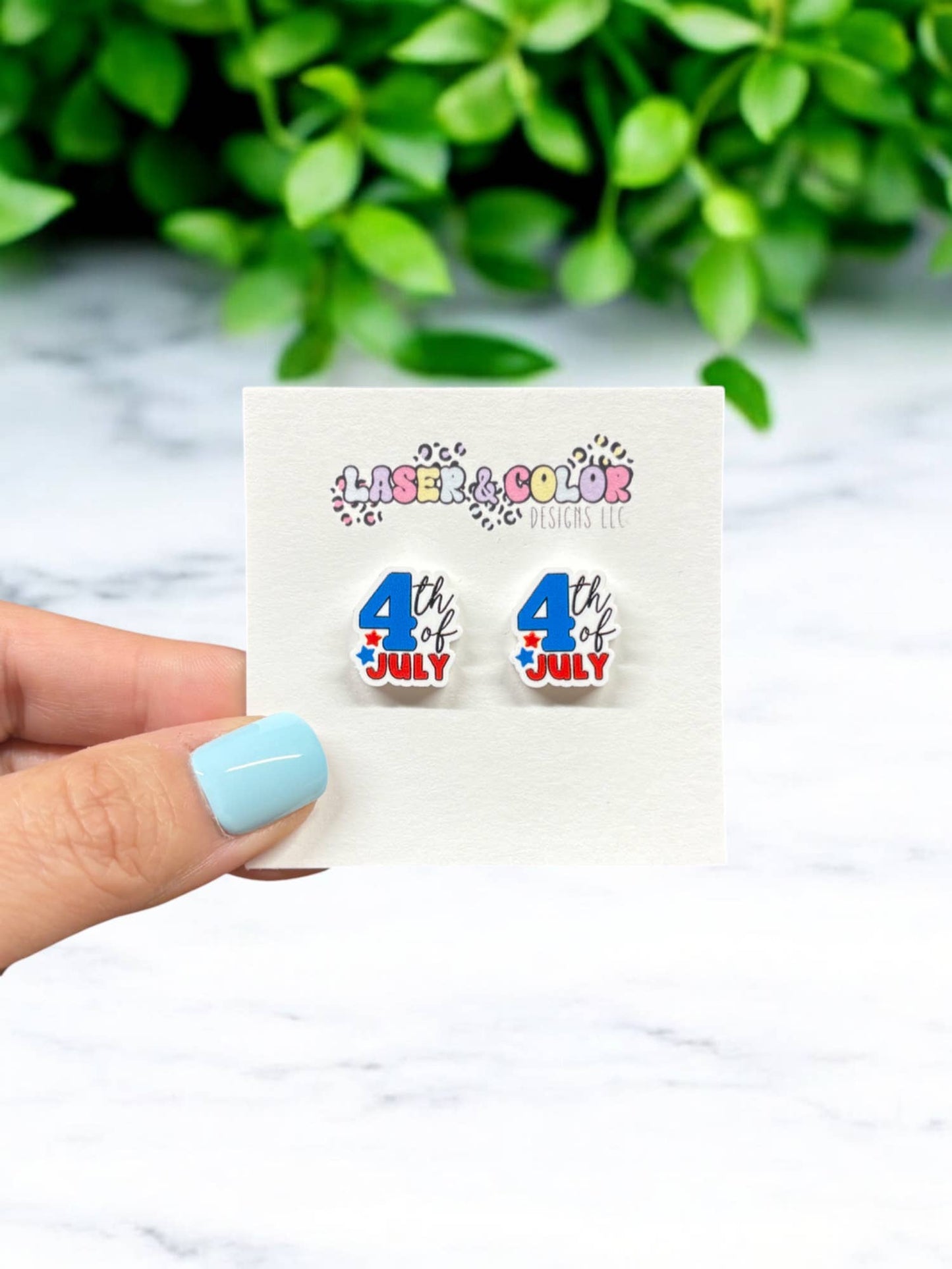 4th of July Earrings, USA Earrings