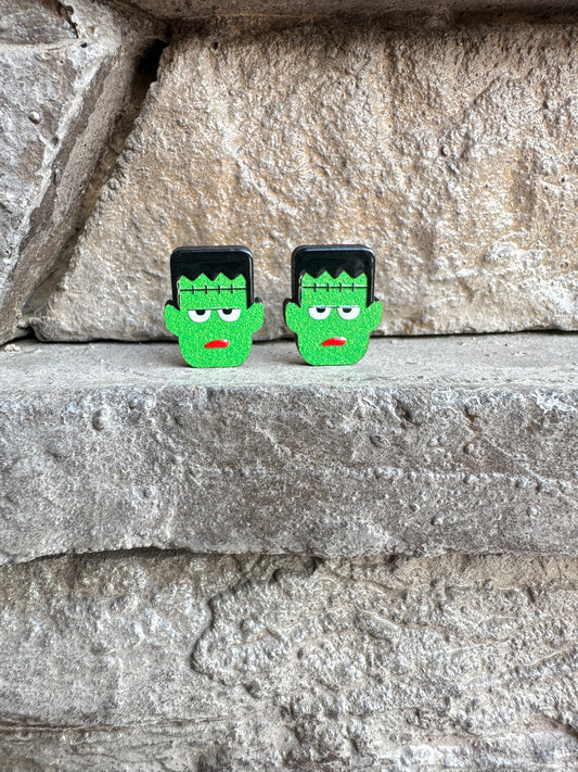 Frankenstein Stud Earrings | Halloween Earrings