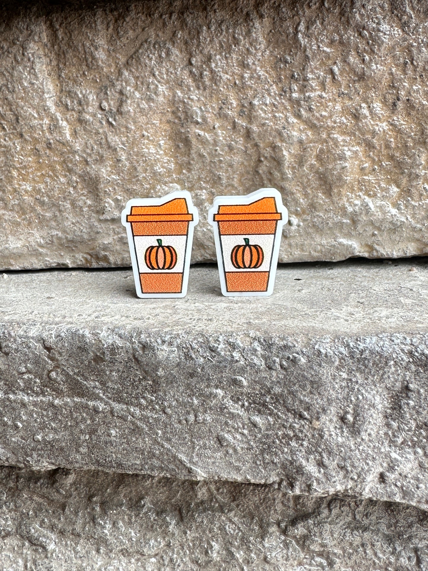 Pumpkin Coffee Earrings | Fall & Thanksgiving Earrings