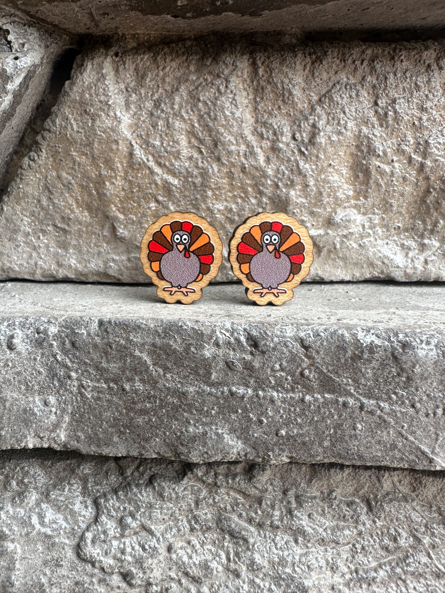 Turkey Stud Earrings | Fall Earrings | Thanksgiving Earrings