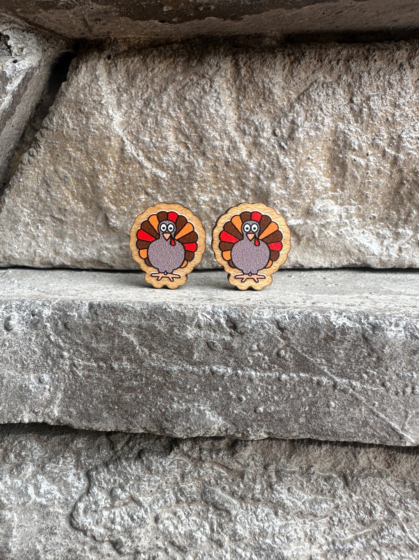 Turkey Stud Earrings | Fall Earrings | Thanksgiving Earrings
