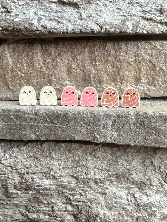 Ghost Conchas Earrings | Food Earrings | Bread Earrings