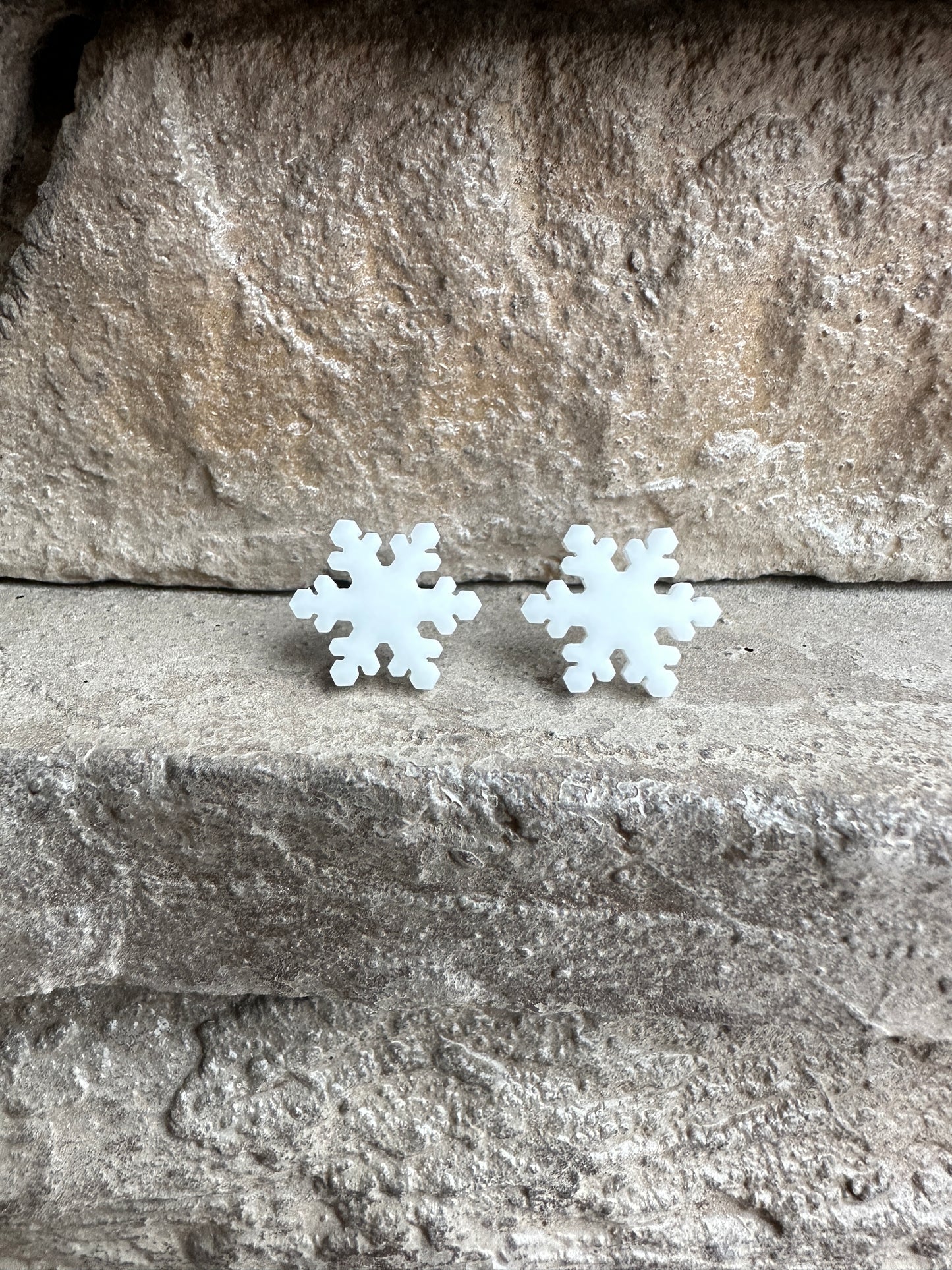 Snowflake Acrylic Stud Earrings