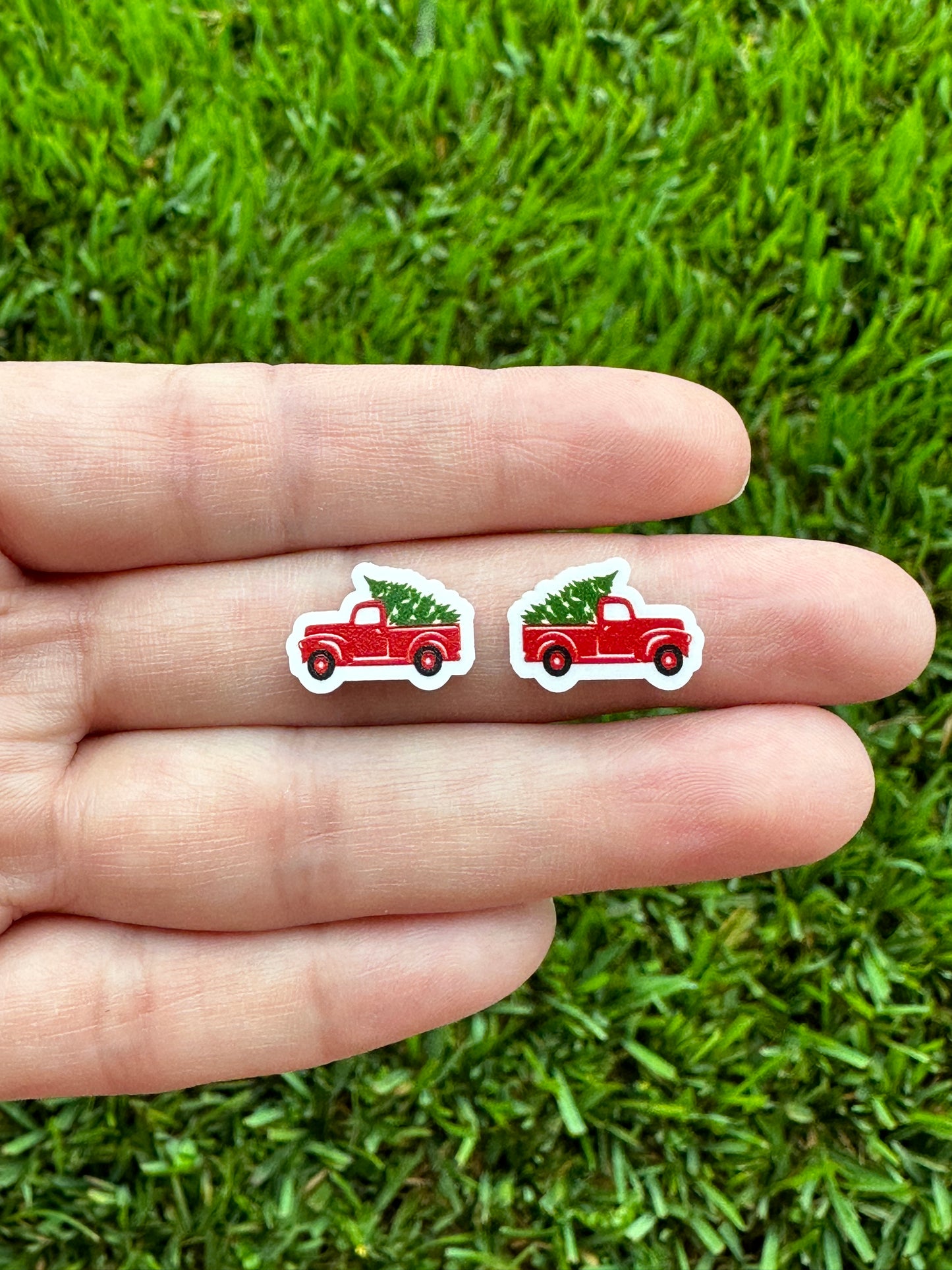 Christmas Truck Stud | Christmas Earrings | Red Truck