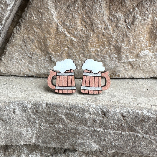 Beer Mug Wood Earrings | St. Patrick’s Day Earrings