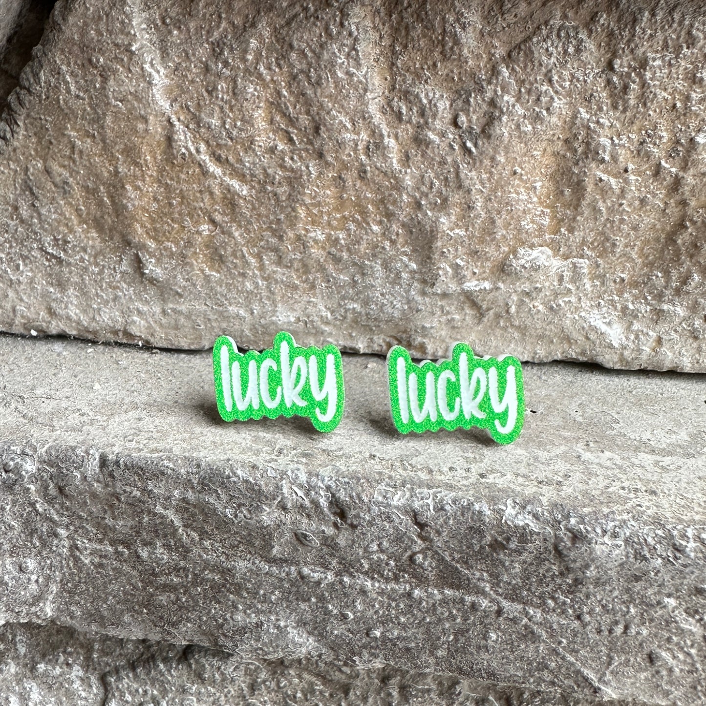 Lucky Acrylic Earrings | St. Patrick's Day Earrings