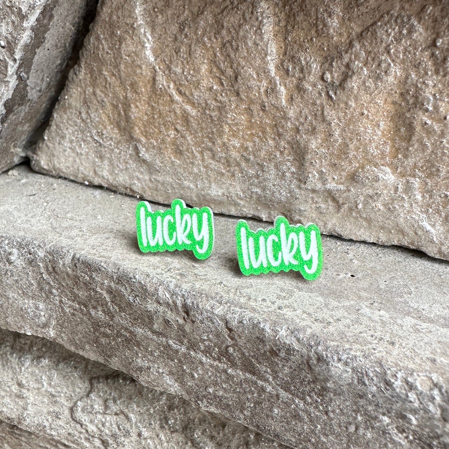 Lucky Acrylic Earrings | St. Patrick's Day Earrings