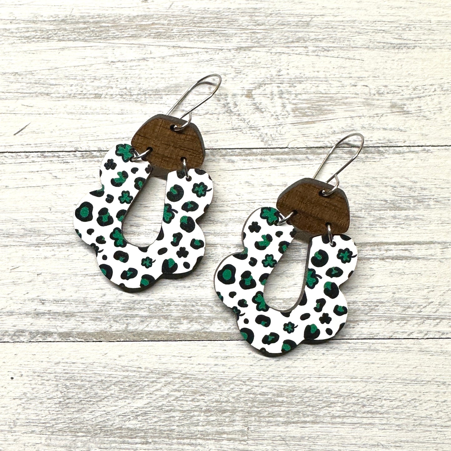 Leopard Shamrock Dangle | St. Patrick’s Day Earrings