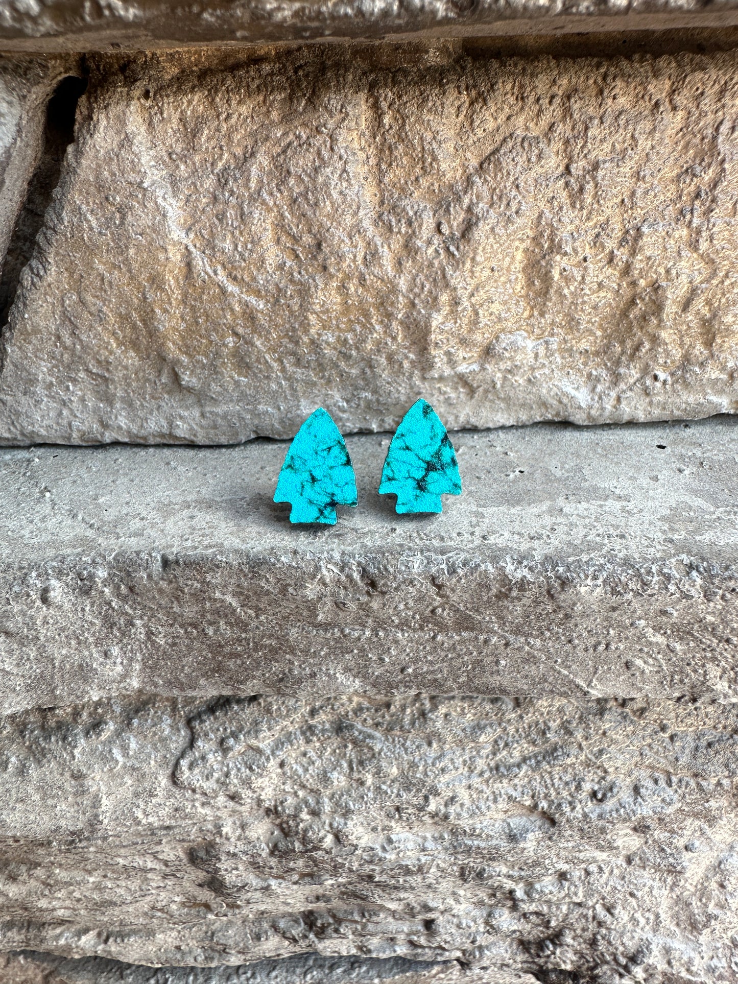 Arrowhead Turquoise Acrylic Stud | Western Earrings