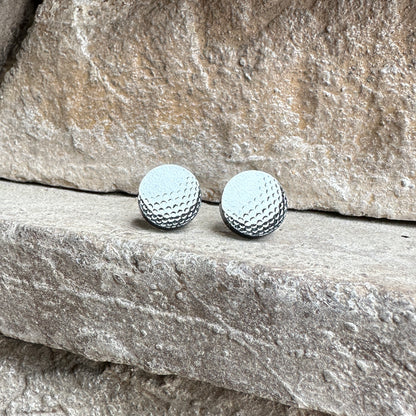 Golf Round Stud Earrings | Sports Earrings