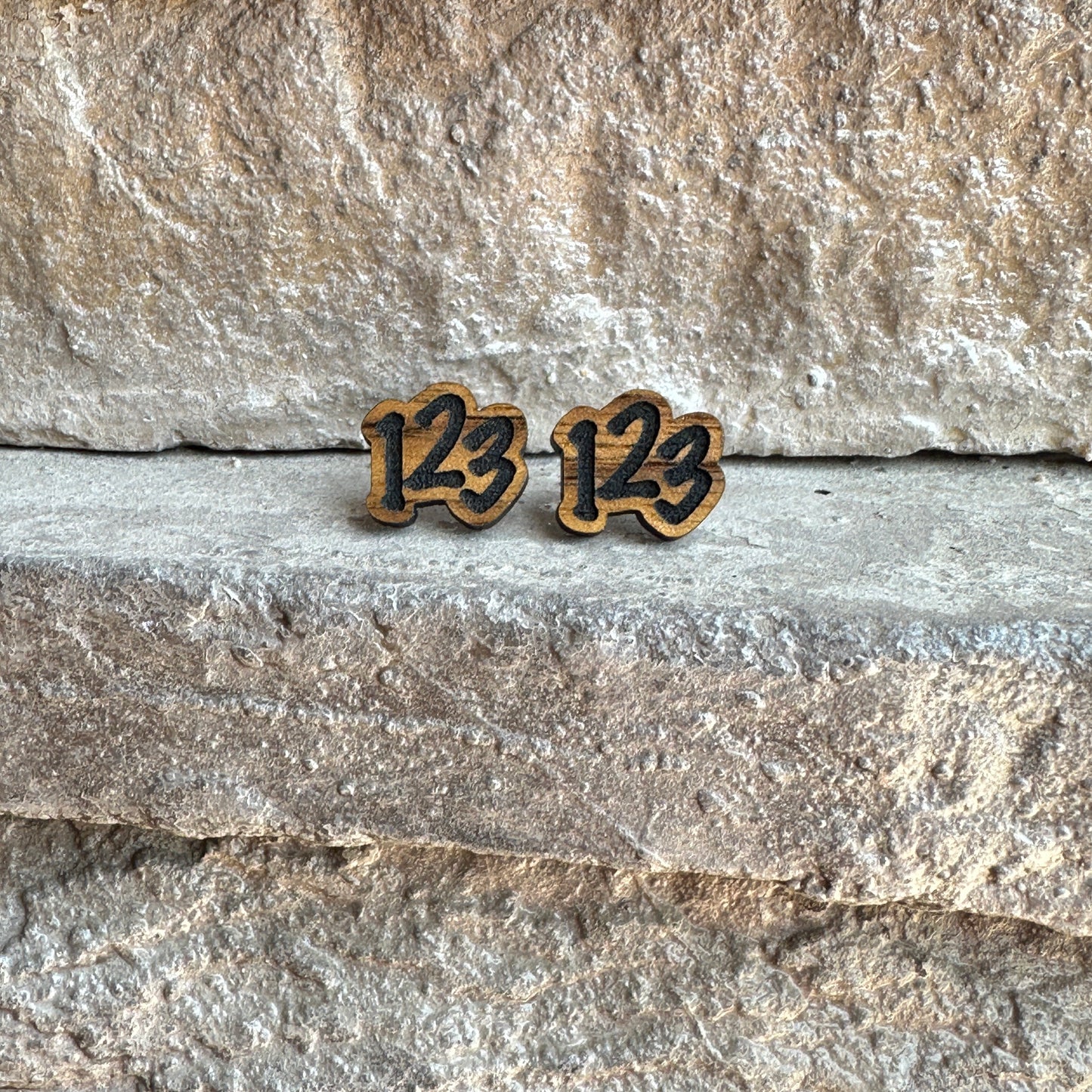 123 Walnut Wood Earrings