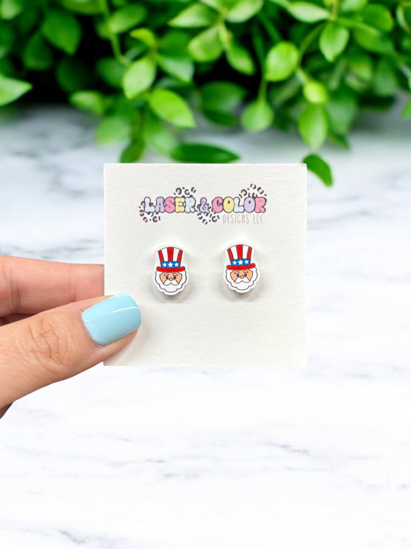 4th of July Earrings, USA Earrings, Uncle Sam Earrings