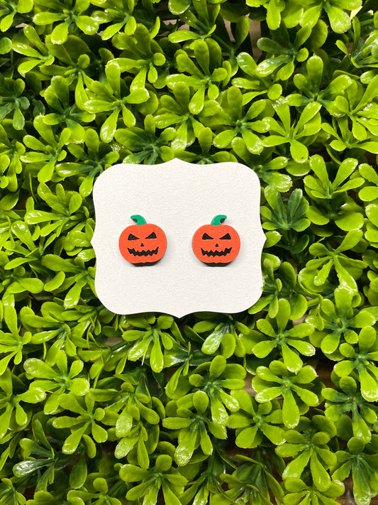 Scary Pumpkin Earrings | Halloween Earrings