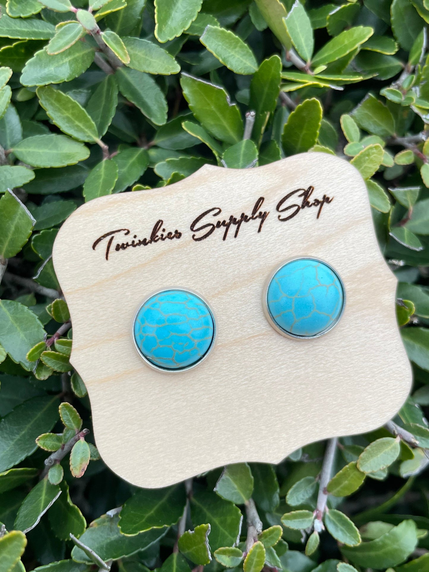 12mm Turquoise Earrings