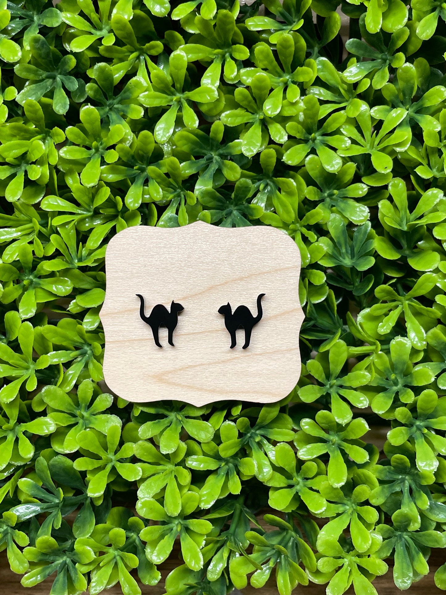 Black Cat Acrylic Earrings