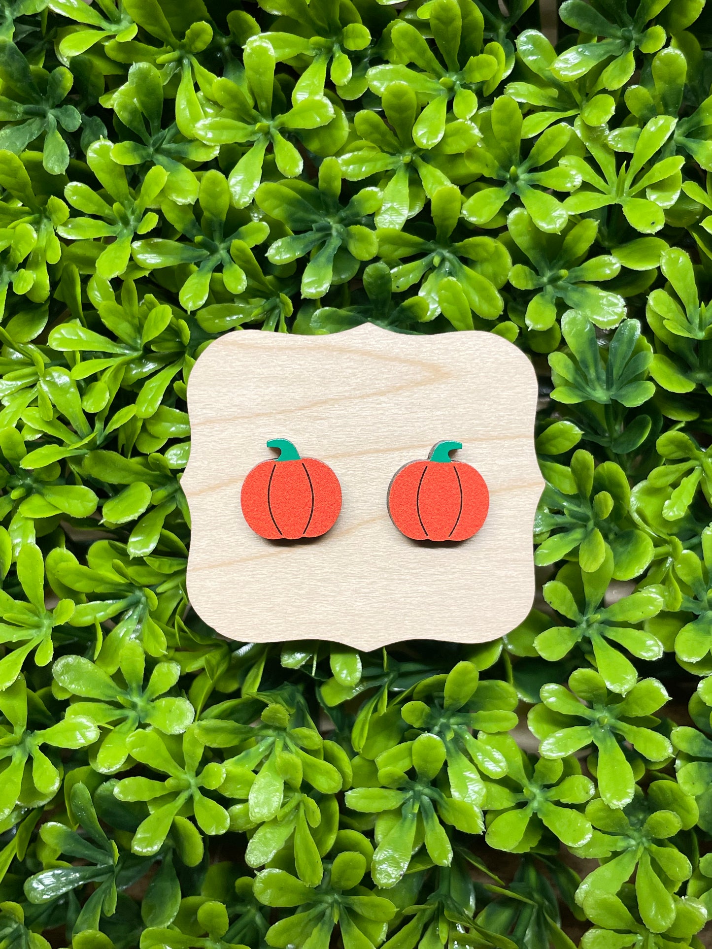 Pumpkins Wood Earrings