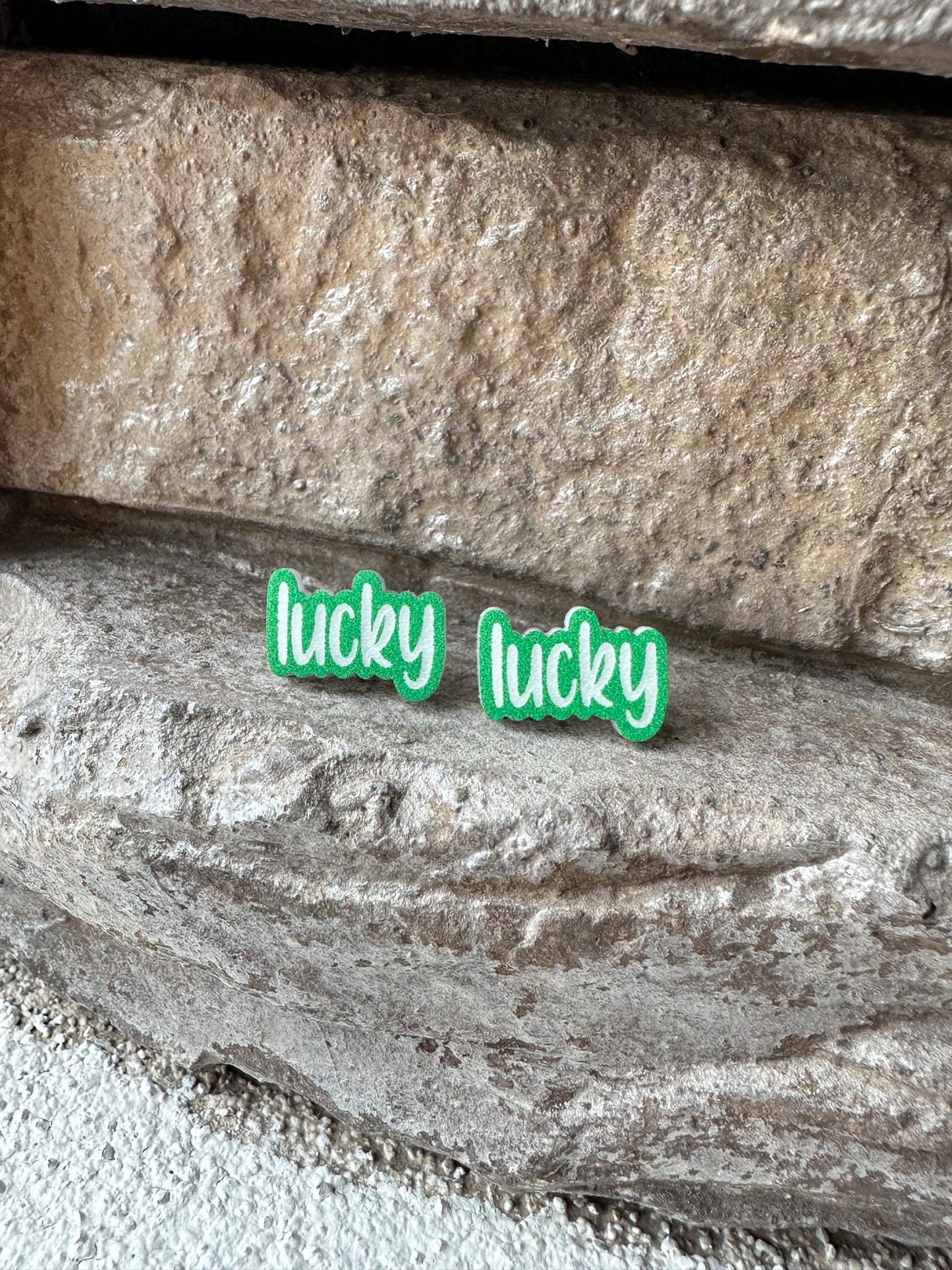 Lucky Acrylic Earrings | St. Patrick's Day Earrings