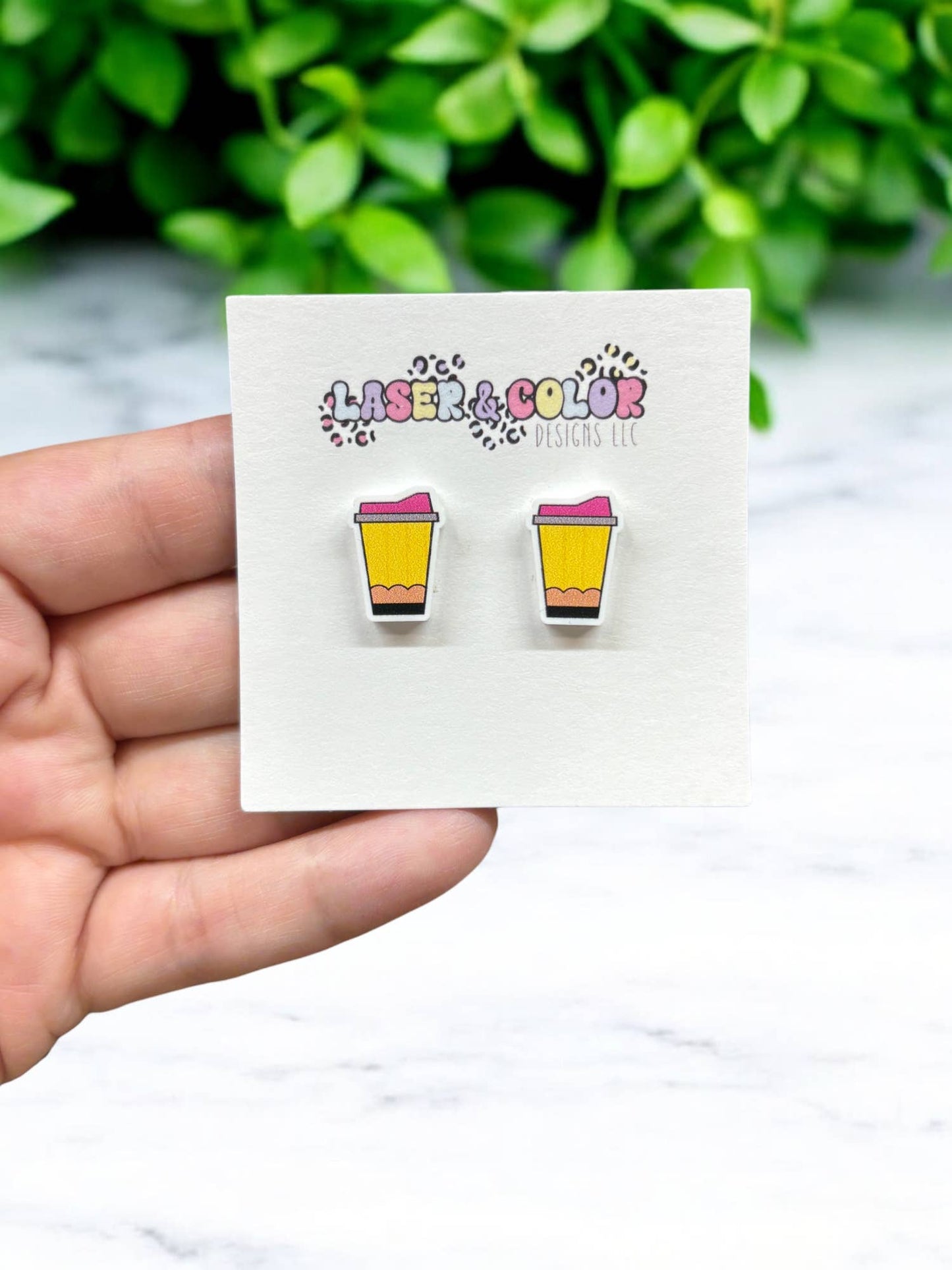 Teacher Earrings, Pencil Earrings, Coffee Earrings