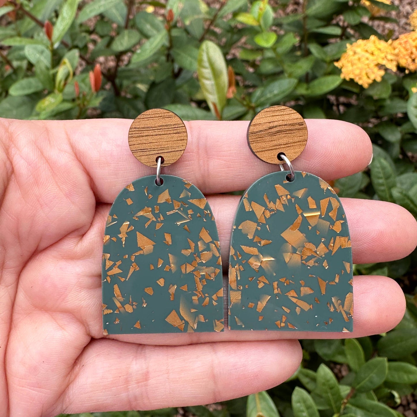 Fall Sage Dangle, Thanksgiving Earrings