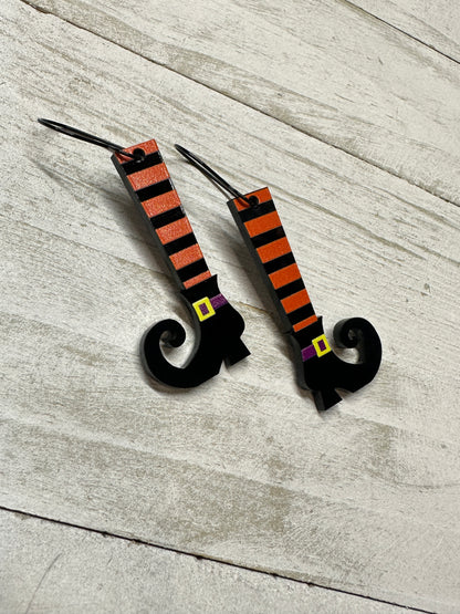 Witch Legs Dangle Earrings | Halloween Earrings