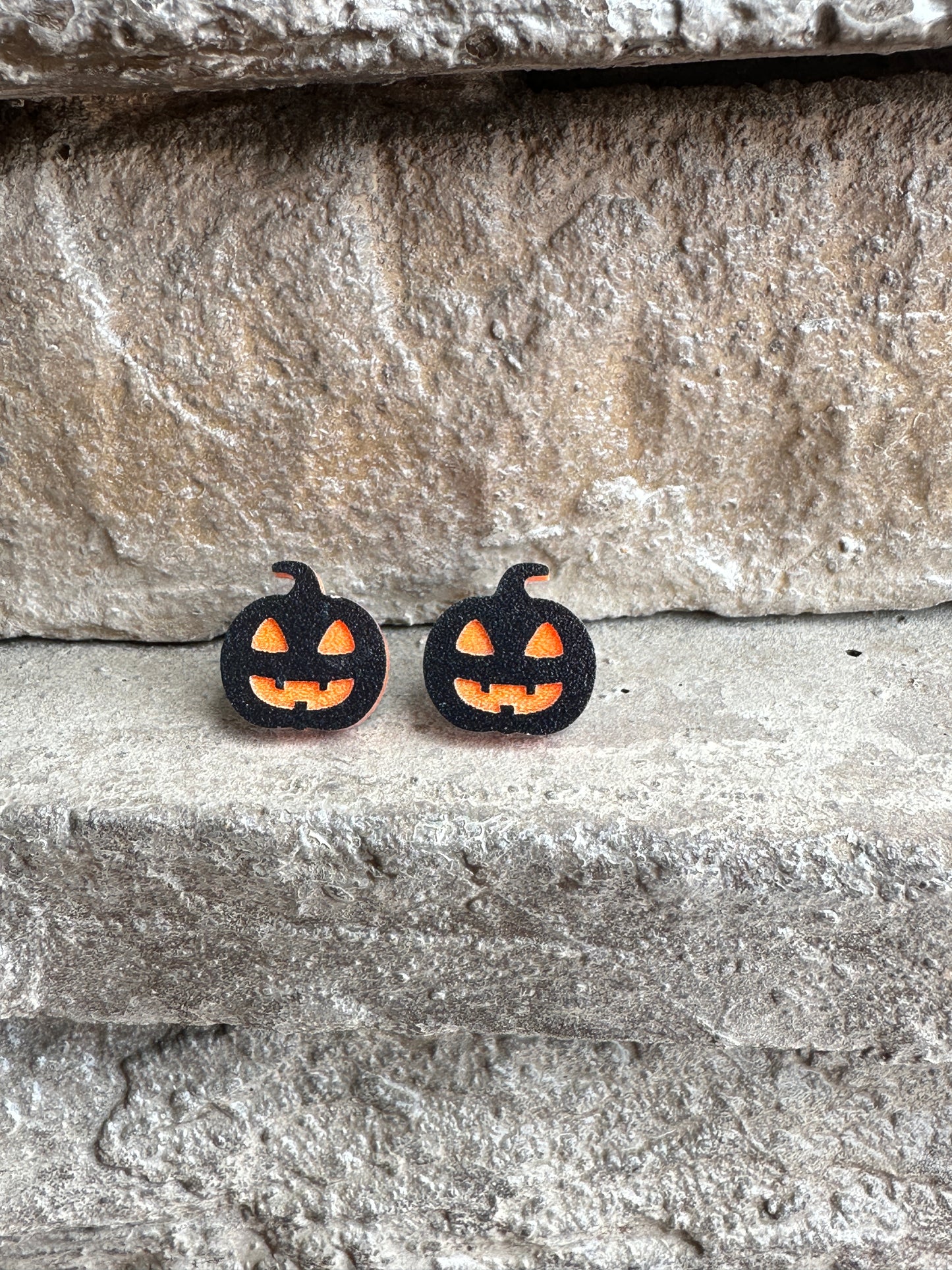 Jack o' Lantern Earrings | Black Pumpkin |Halloween Earrings