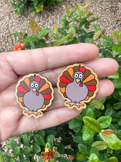 Turkey Earrings | Fall Earrings | Thanksgiving Earrings