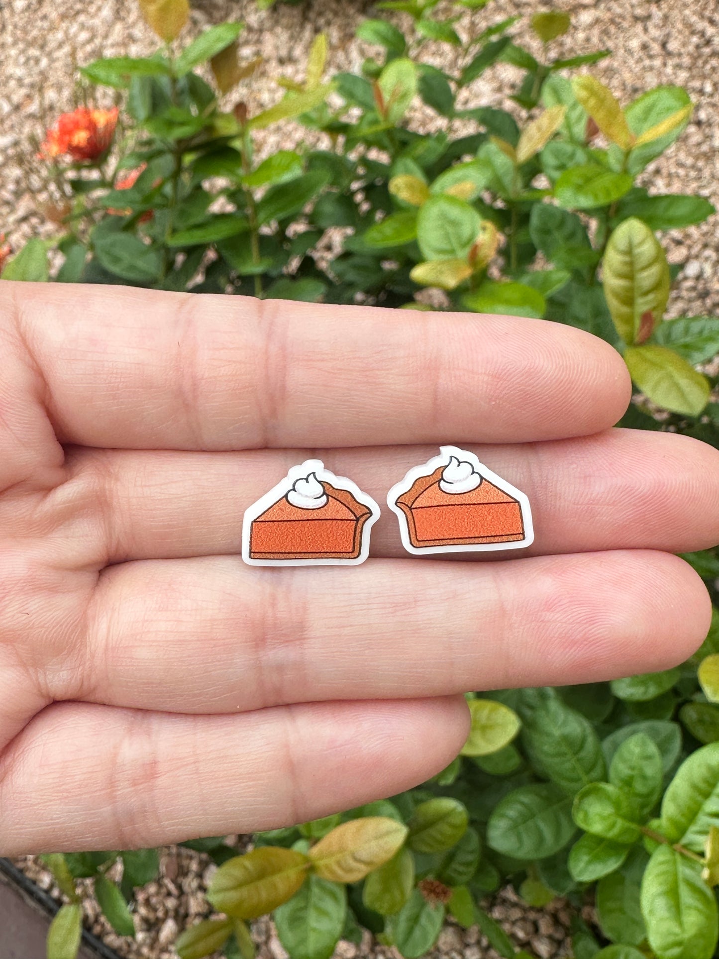 Pumpkin Pie Stud Earrings | Fall | Thanksgiving Earrings