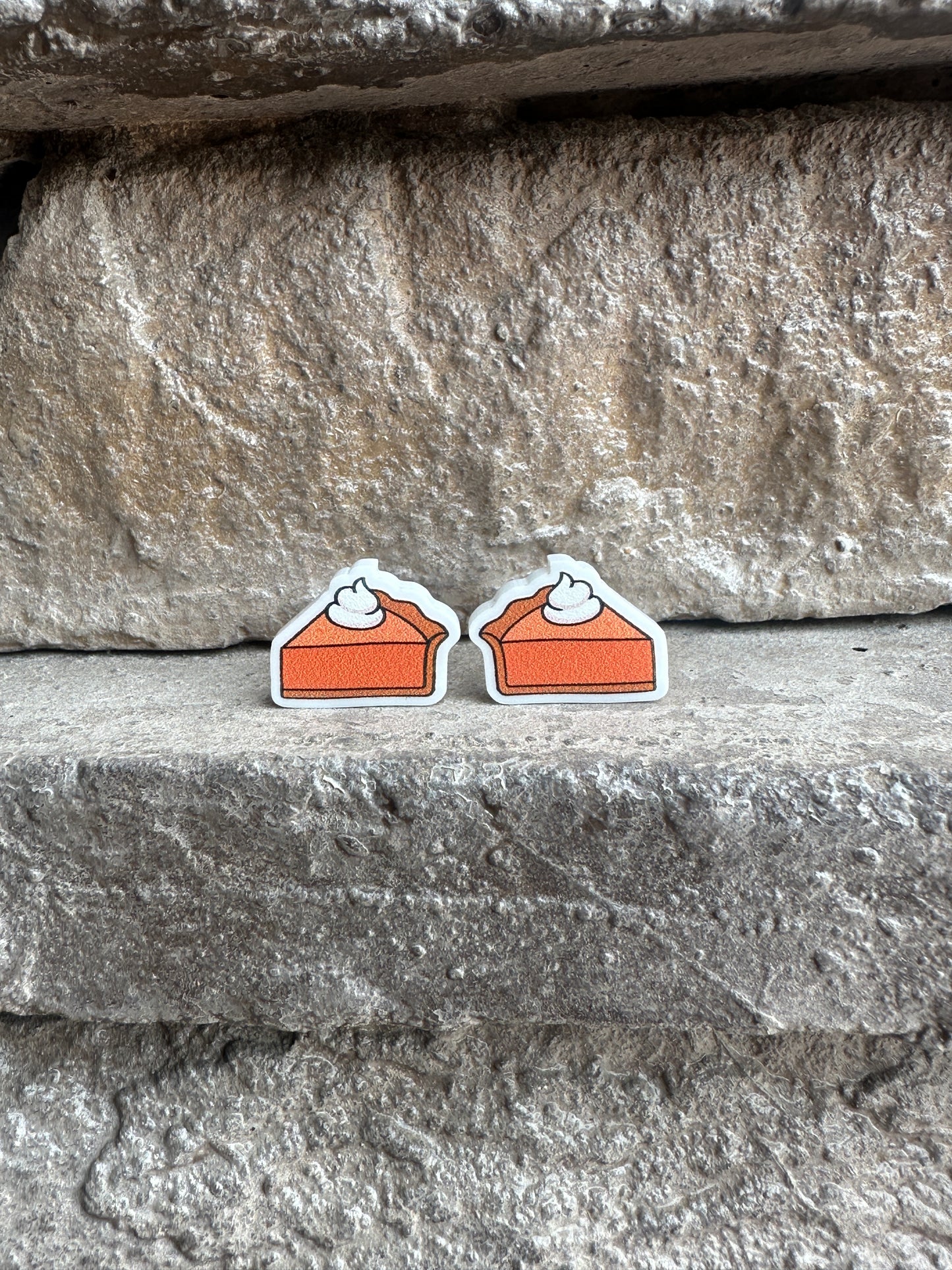Pumpkin Pie Stud Earrings | Fall | Thanksgiving Earrings