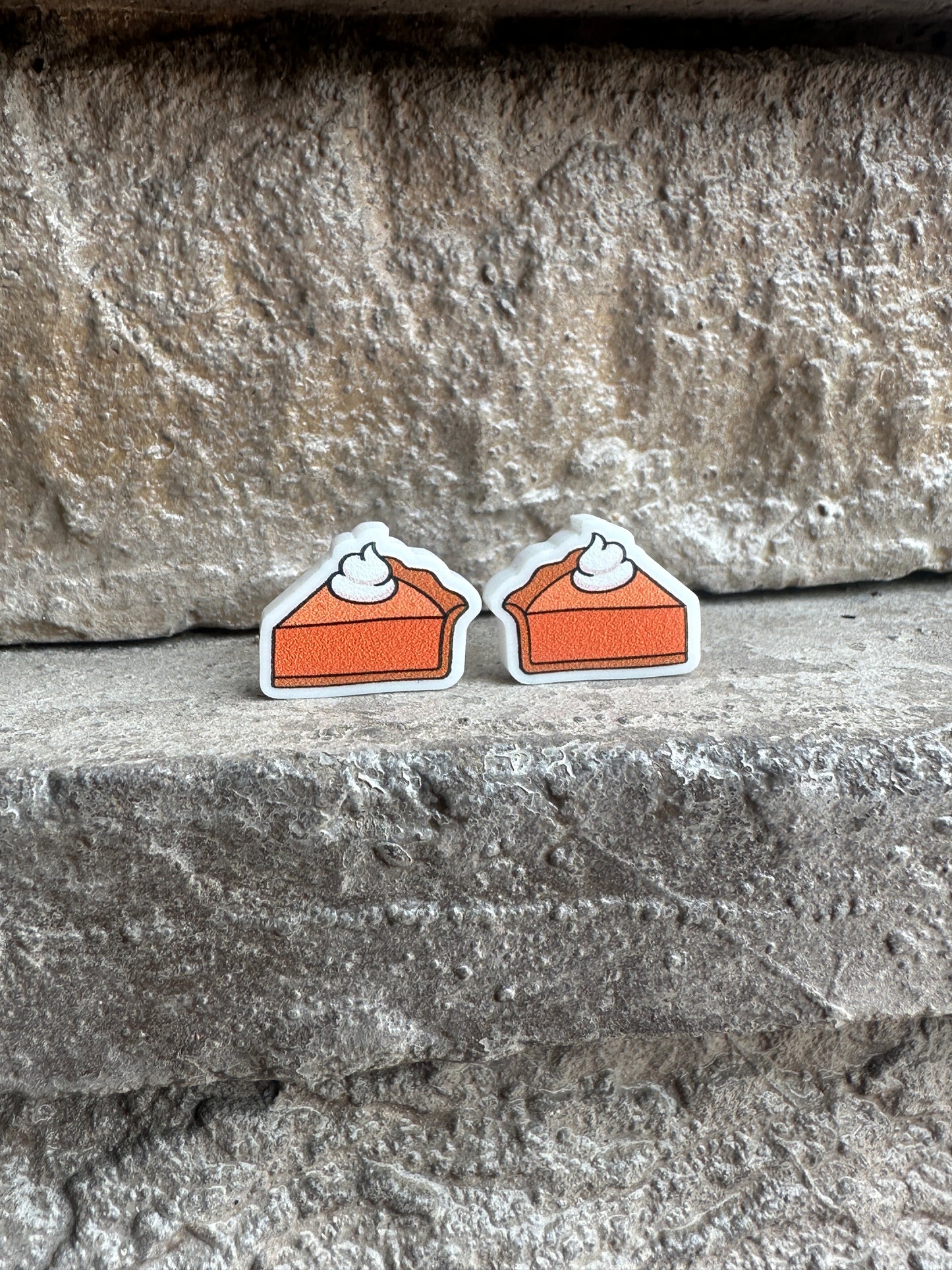 Pumpkin Pie Stud Earrings | Fall | Thanksgiving Earrings