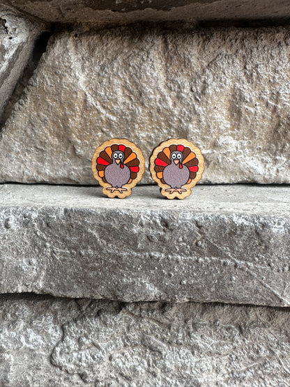 Turkey Stud Earrings | Fall Earrings | Thanksgiving Earrings
