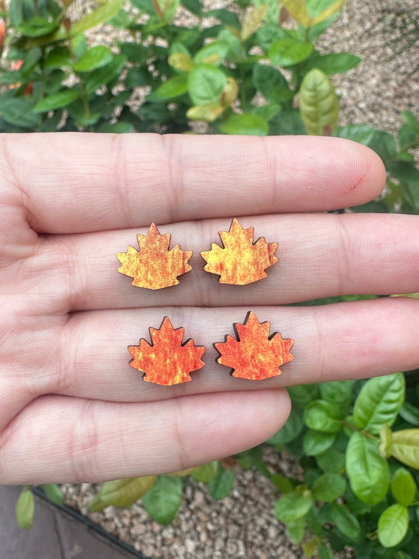 Fall Leaf Stud Earrings | Thanksgiving Earrings
