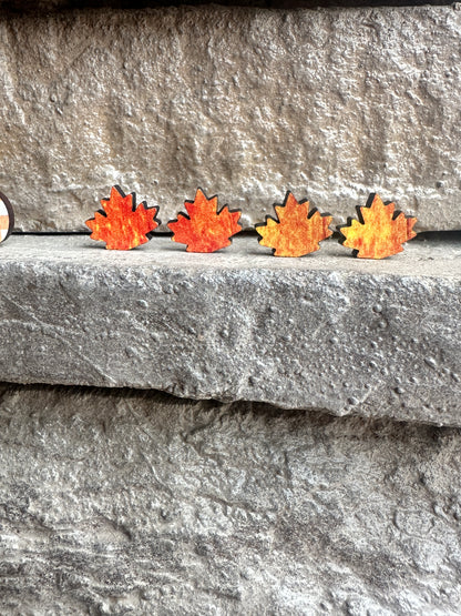 Fall Leaf Stud Earrings | Thanksgiving Earrings
