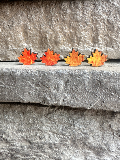 Fall Leaf Stud Earrings | Thanksgiving Earrings