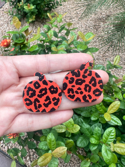 Leopard Pumpkin Dangle | Fall Earrings | Halloween Earrings