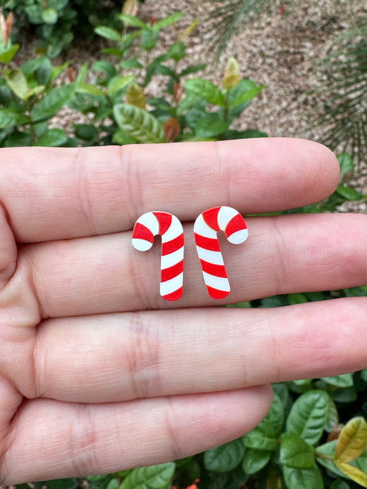 Red Candy Cane Earrings