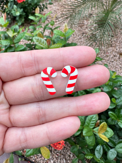 Red Candy Cane Earrings
