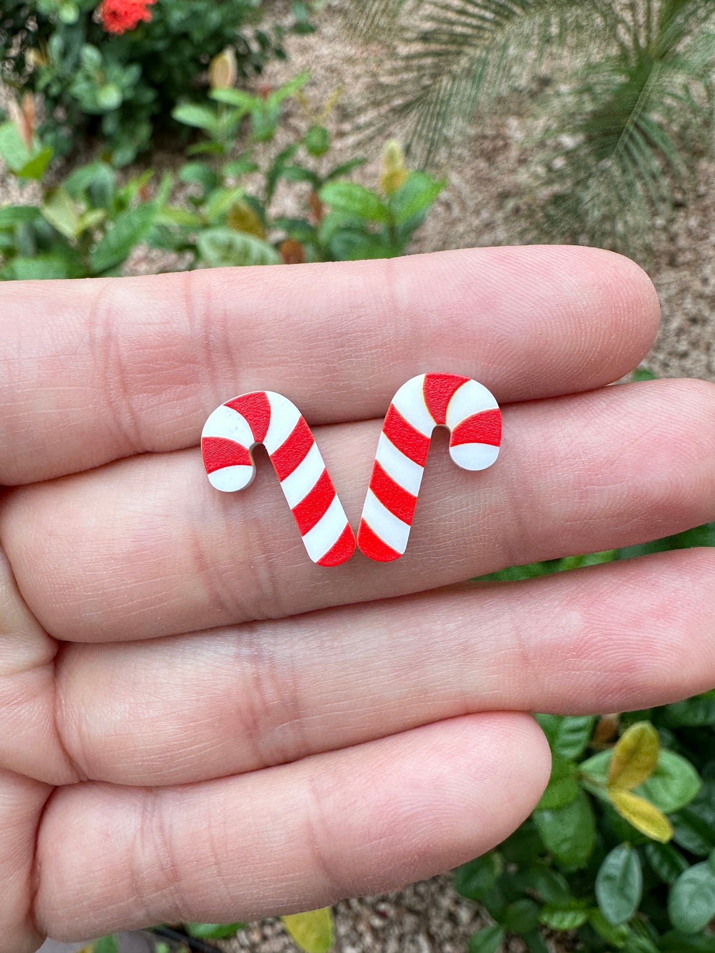 Red Candy Cane Earrings