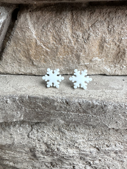 Snowflake Acrylic Stud Earrings