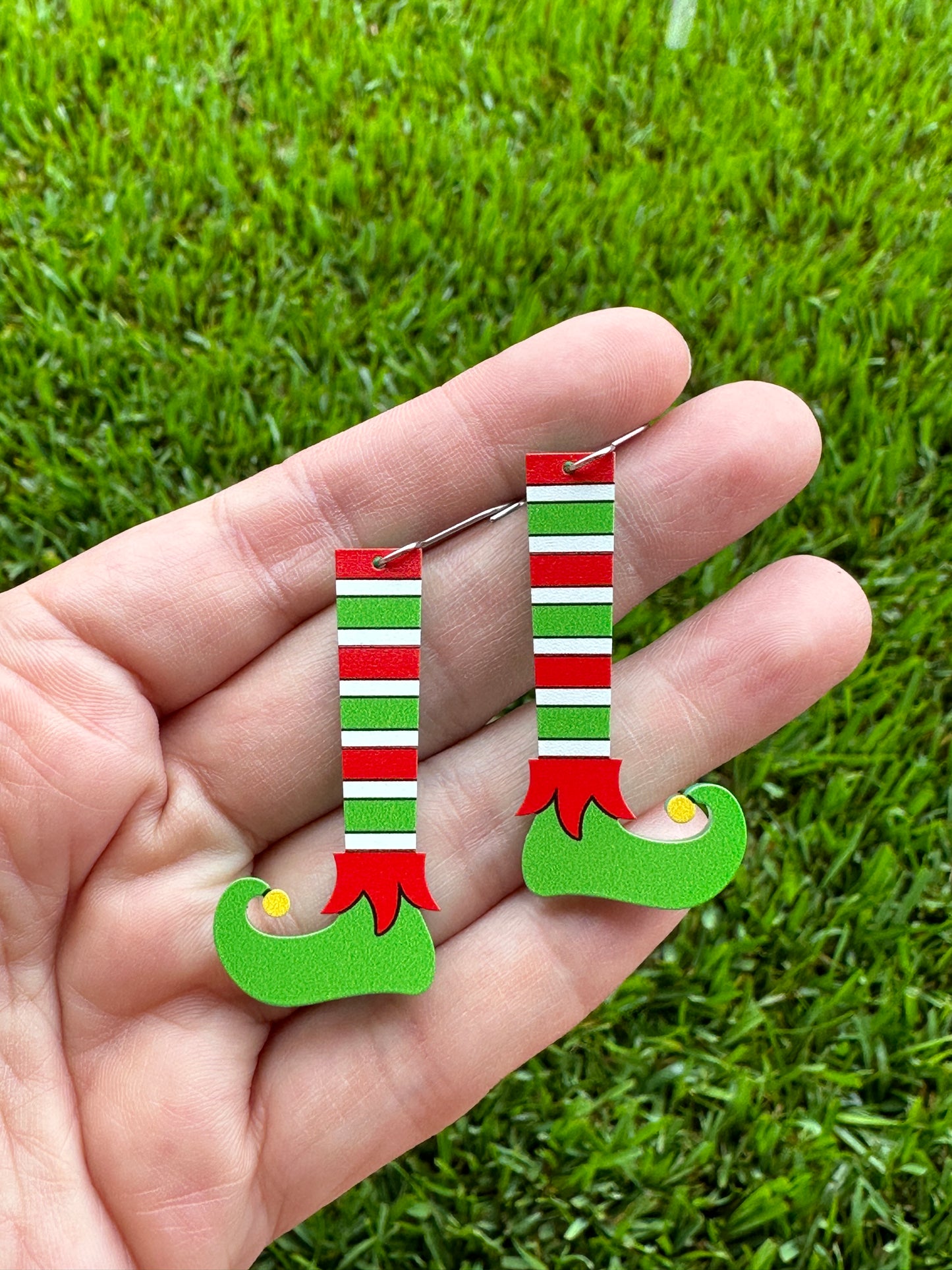 Elf Leg Dangle | Christmas Earrings
