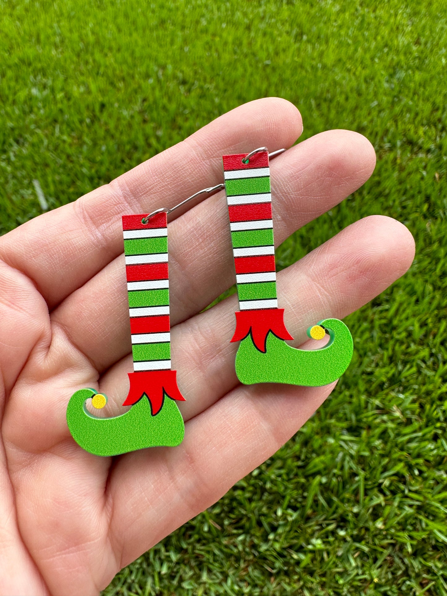 Elf Leg Dangle | Christmas Earrings