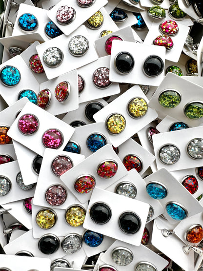 Glitter Cabochon Earrings Grab Bag | Valentine's Day Earrings