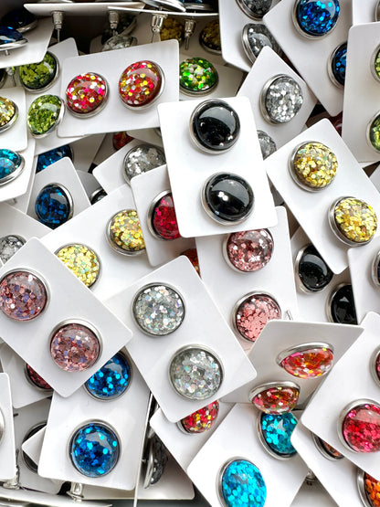 Glitter Cabochon Earrings Grab Bag | Valentine's Day Earrings