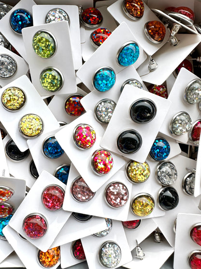 Glitter Cabochon Earrings Grab Bag | Valentine's Day Earrings