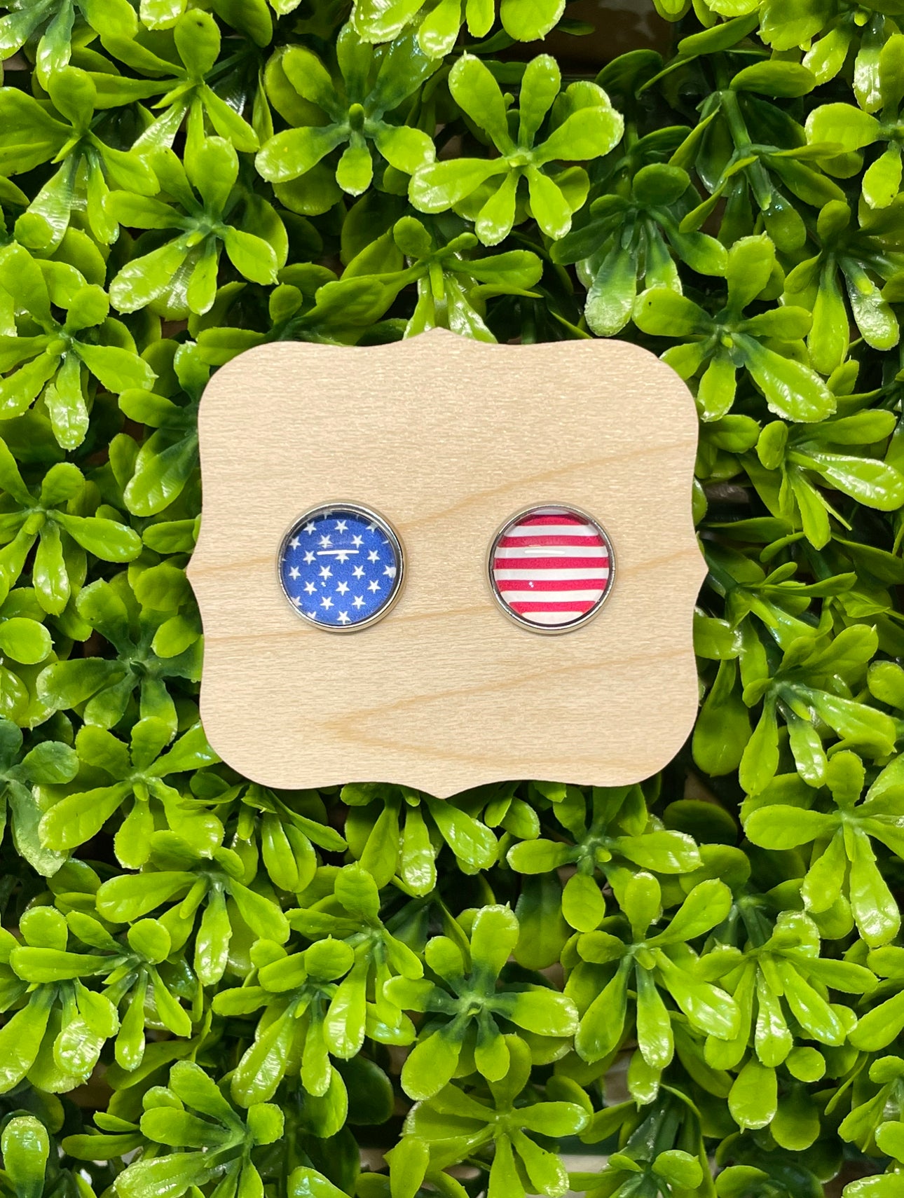 12mm Stars & Stripes Earrings | 4th of July Earrings