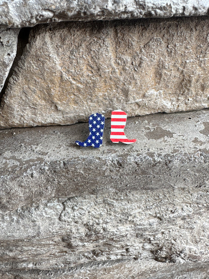 Stars & Stripes Boot Studs | 4th of July Earrings