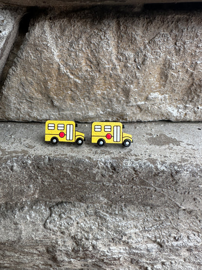 School Bus Earrings | Teacher Earrings | Bus Driver Studs