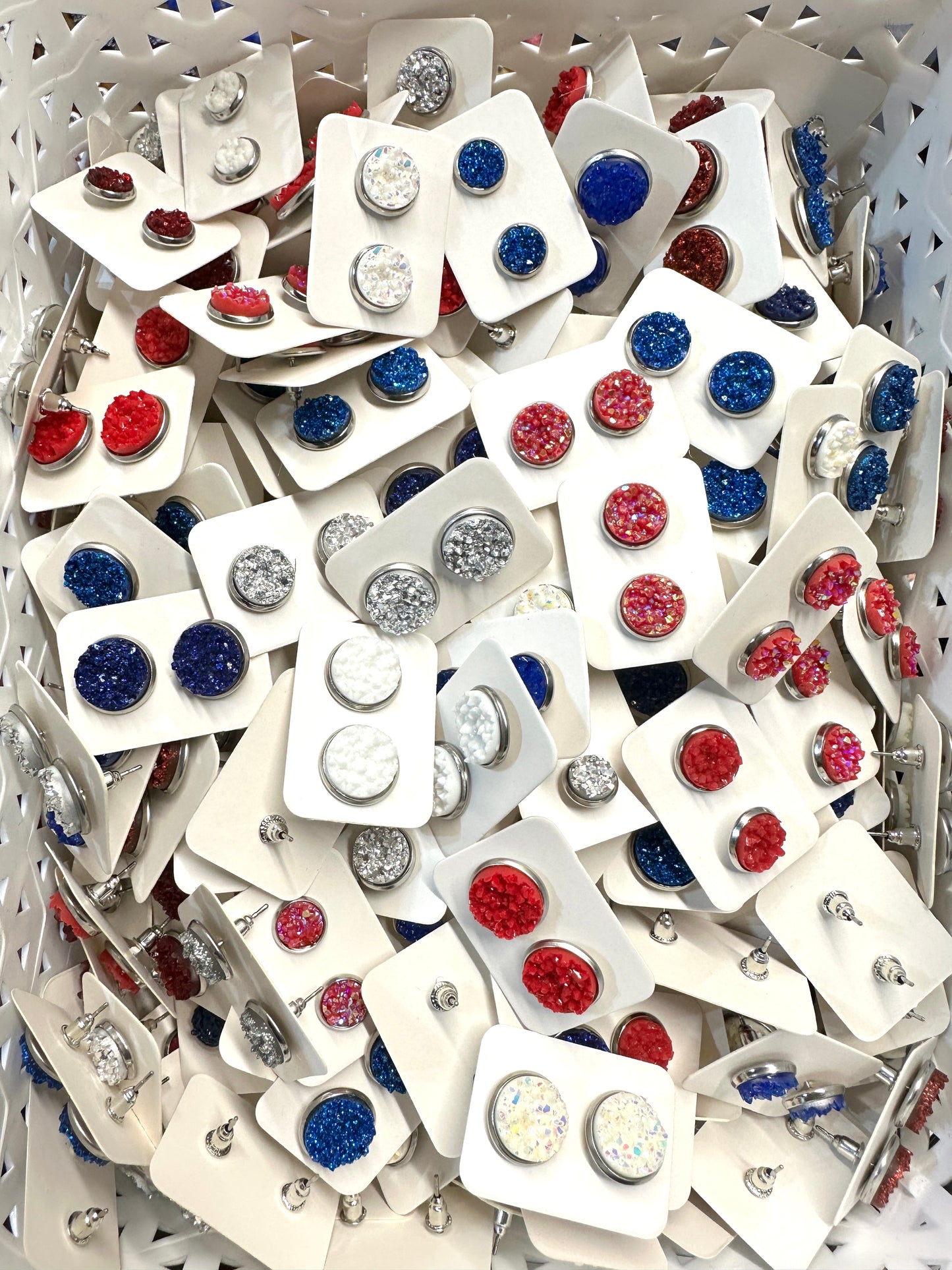 4th of July Druzy Earrings Grab Bag | Wholesale Earrings | Thank You Gifts