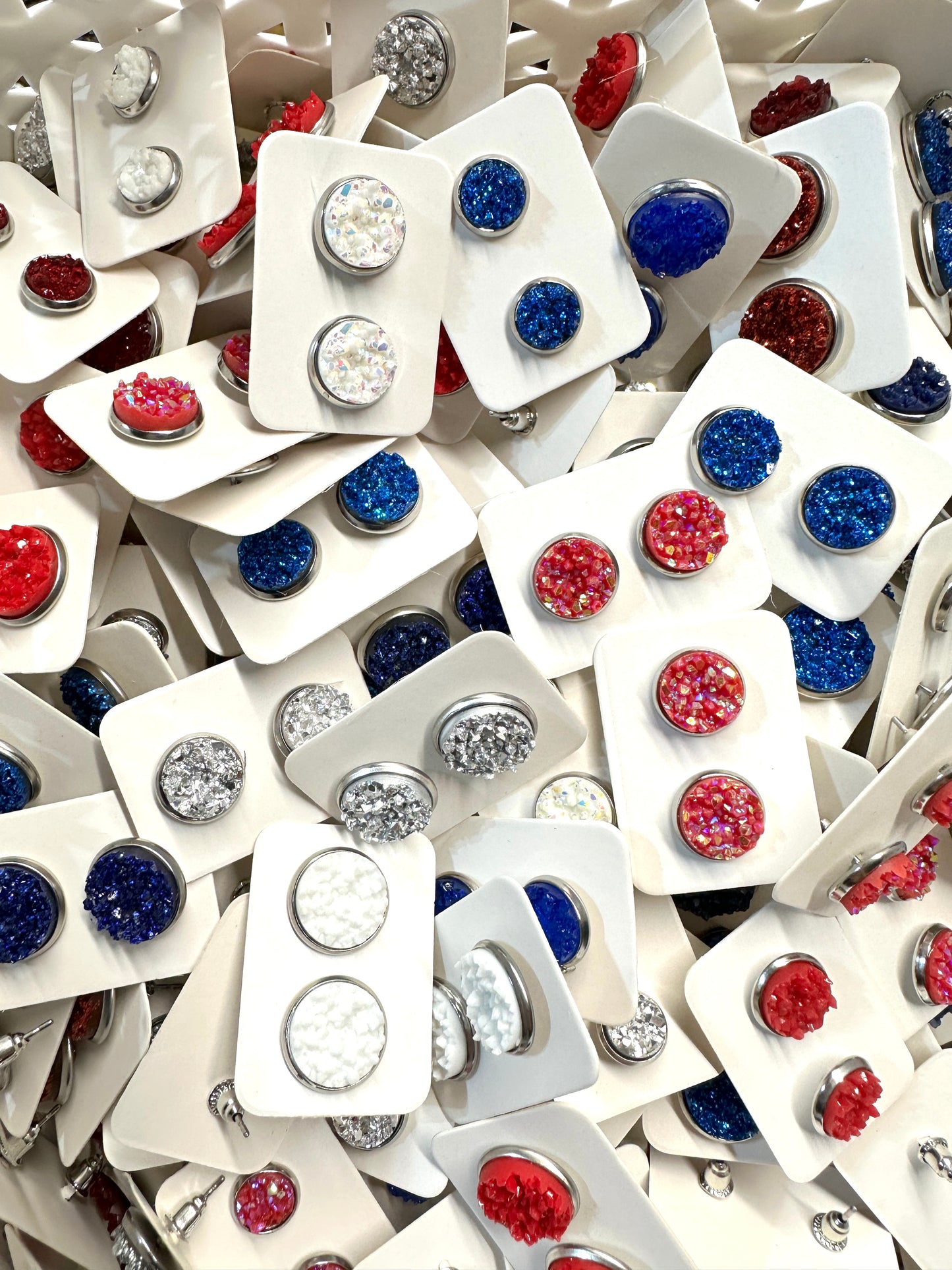 4th of July Druzy Earrings Grab Bag | Wholesale Earrings | Thank You Gifts