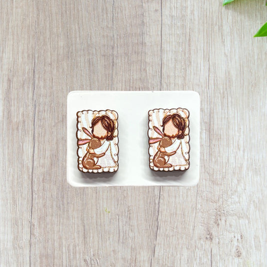 Jesus Earrings, Easter Studs